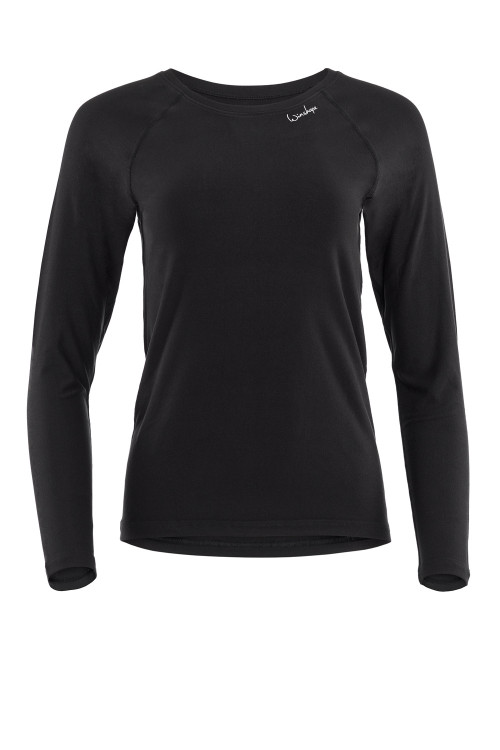 Functional Light and Soft Long Sleeve Top AET118LS, schwarz