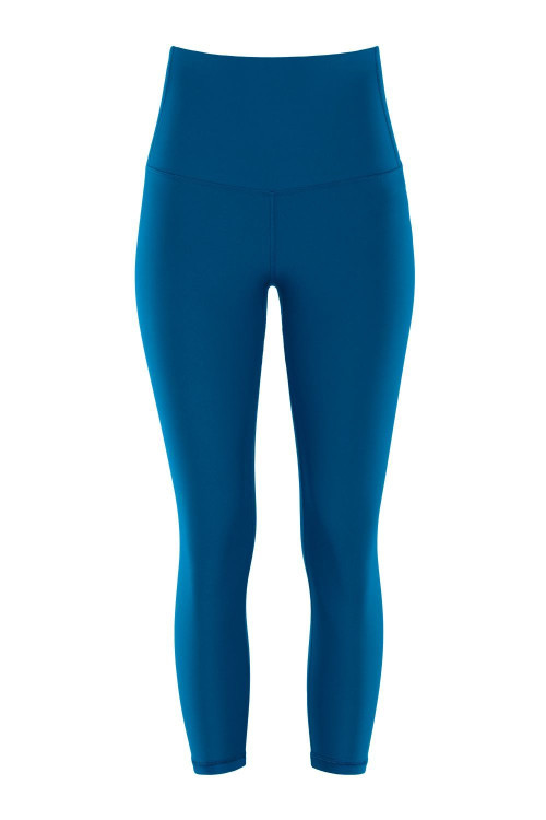 Functional Comfort 7/8-Tights HWL317C "High Waist" mit V-Shape Applikation und Core-Bund, teal green