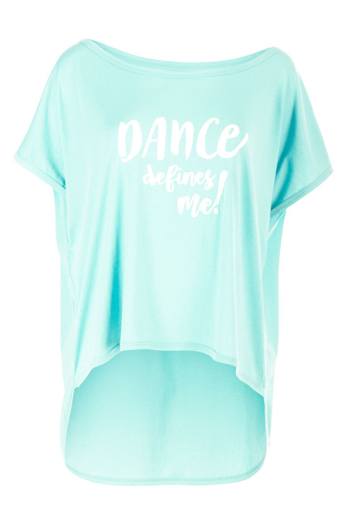 Ultra leichtes Modal-Shirt MCT017 mit dem Aufdruck „DANCE defines me!“, mint