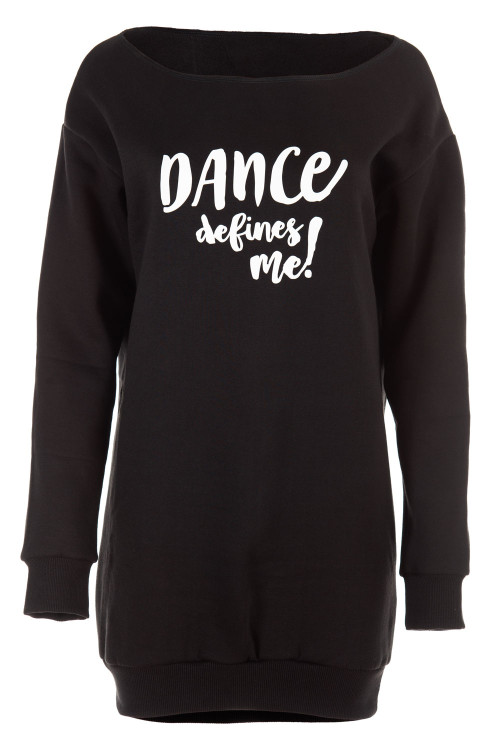 Langes Sweatshirt „Dance defines ME!“ LS002, schwarz