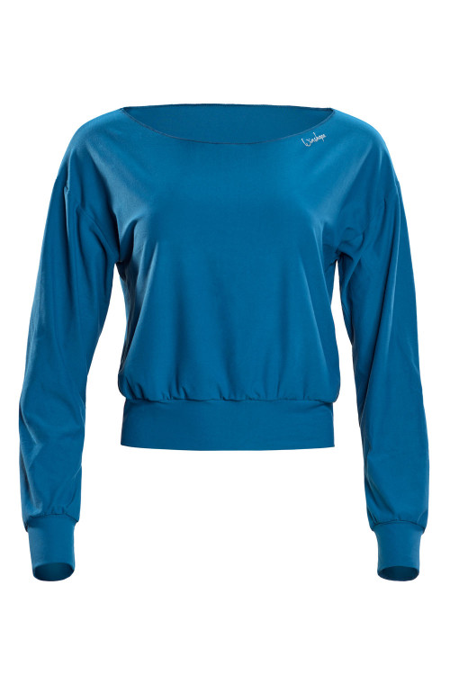 Functional Light and Soft Cropped Long Sleeve Top LS003LS, teal green
