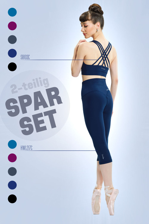 Sparset Sport-BH SB103C + 3/4-Leggings HWL217C "High Waist", 2-teilig