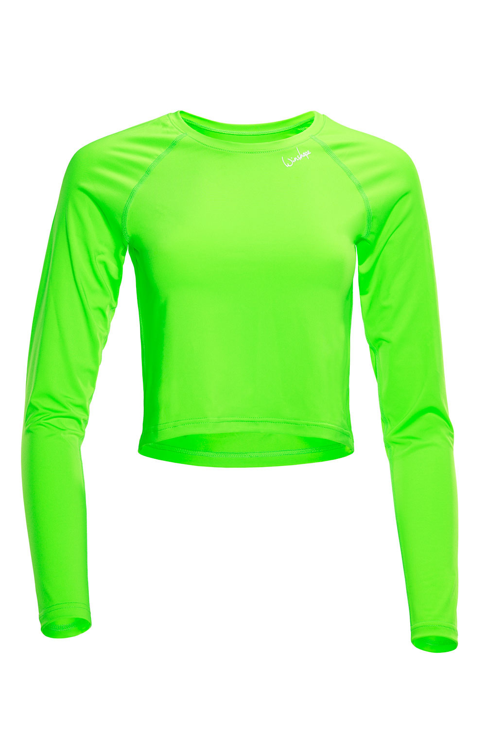 AET116, Sleeve grün, Light Functional Style neon Slim Cropped Winshape Top Long
