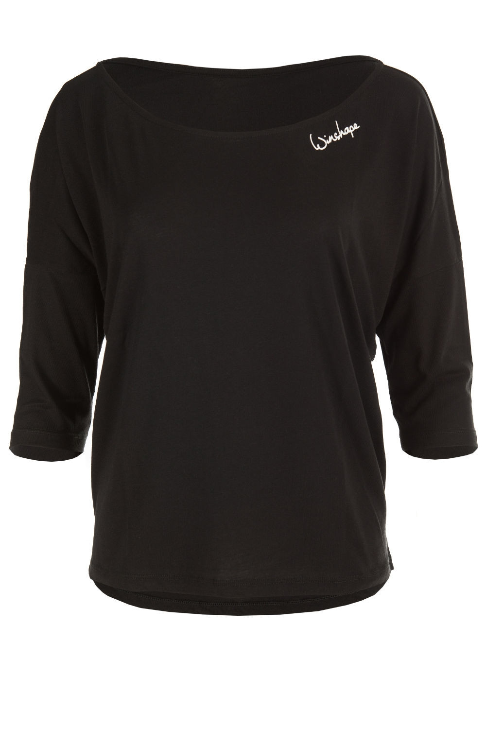 Ultra leichtes Modal-3/4-Arm Shirt MCS001, schwarz, Winshape Style Dance