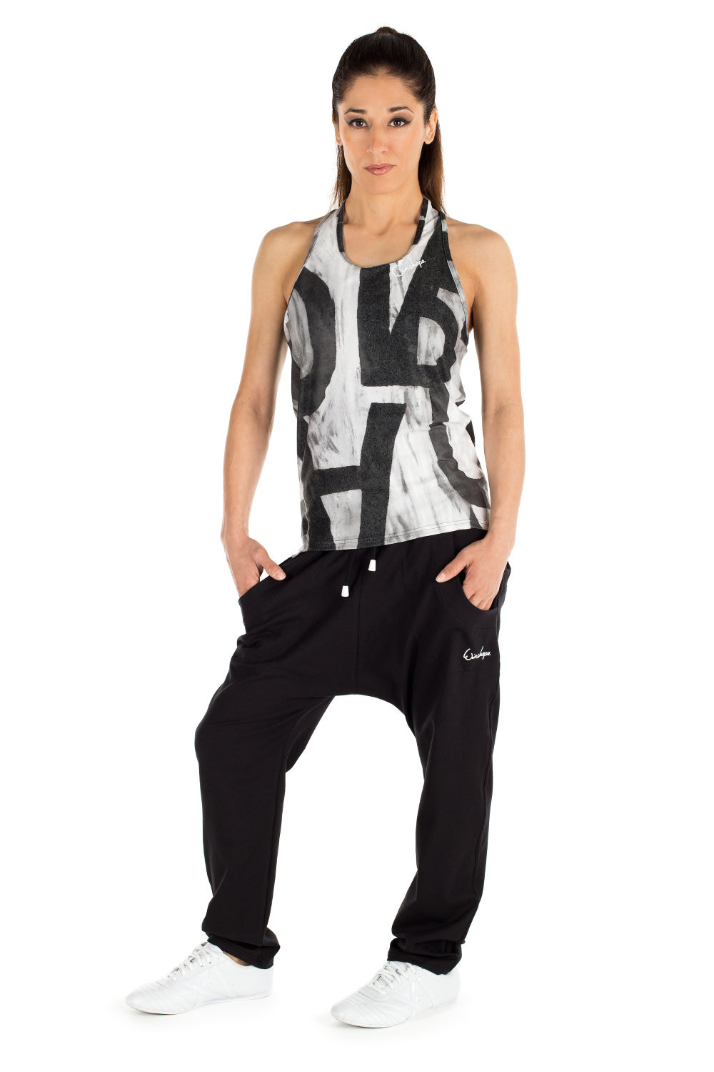 UNISEX 4Pocket Pants WH13, schwarz, Winshape Dance Style