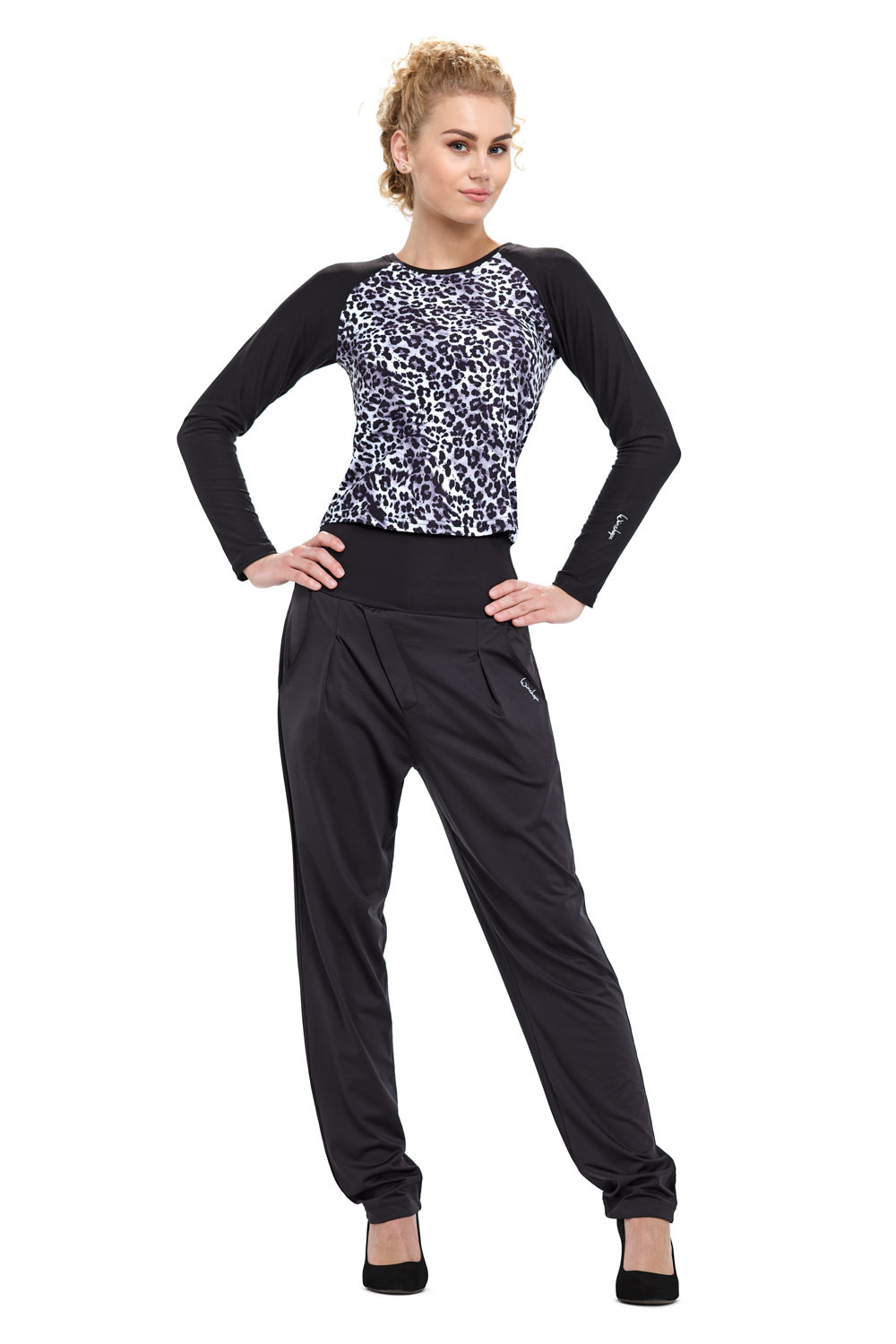 Schneeleopard, Cropped Long Sleeve Soft Style Top Winshape and AET119LS, Soft Light Functional Ultra