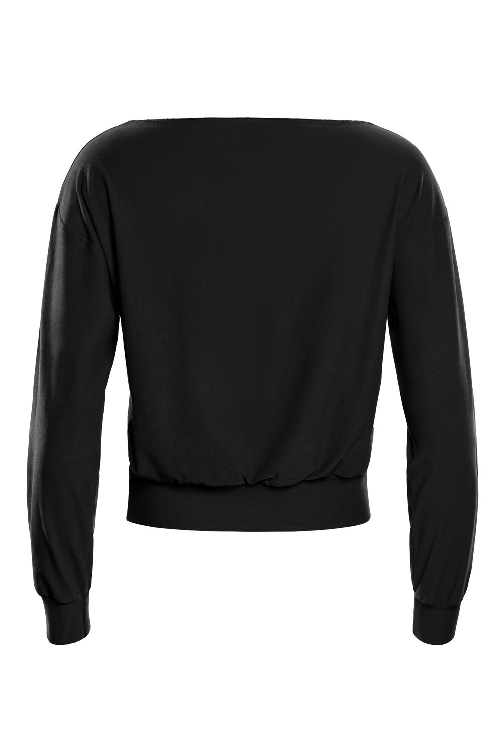 Style Functional Winshape schwarz, Sleeve Top Street Long Cropped Soft LS003LS, Light and