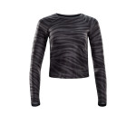 Functional Light and Soft Cropped Long Sleeve Top AET119LS, Zebra