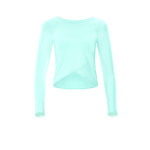 Functional Light and Soft Cropped Long Sleeve Top AET131LS mit Overlap-Applikation, delicate mint