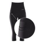 Functional Comfort 3/4-Tights HWL215C “High Waist” mit drei praktischen Taschen, schwarz