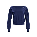 Functional Light and Soft Cropped Long Sleeve Top LS003LS, dark blue